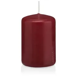 Stumpenkerzen Bordeaux 100 x 60 mm, 4 Stück, Wiedemann Kerzen