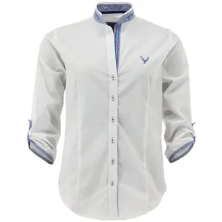 OS-TRACHTEN Damen-Stehkragenbluse 7/8-Arm, weiß 42