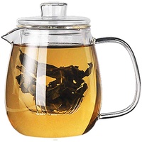 TAMUME 700ML Glas-Teekanne im Pinguin-Stil mit Sieb zum Aufbrühen von Tee
