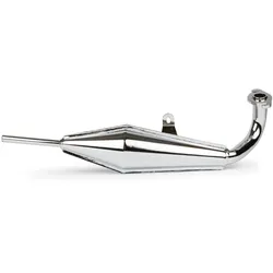 Auspuff Typ Flöte Vintage chrome (2 Schrauben) Peugeot 103 MVL / SP / Vogue