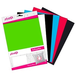 plottiX PremiumFlock Aufbügelfolie farbsortiert Flock-Folie 20,0 x 30,0 cm,  6 St.
