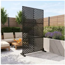 casa.pro Raumteiler 180 x 90 cm Schwarz