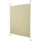 Lichtblick Plissee Klemmfix, ohne Bohren, verspannt, 80x210 cm, creme