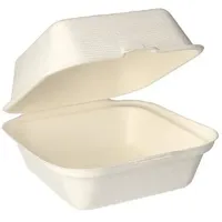 Papstar 25 Hamburger-Boxen Zuckerrohr `pure` 8 cm x 14
