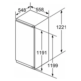 Bosch Serie 6 KIL42ADD1 Einbaukühlschrank (187 l, 1221 mm hoch)