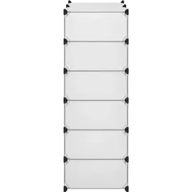 vidaXL Schuh-Organizer 12 Fächer 0 x 0 x 0 cm weiß / weiß