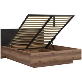 Livetastic Bett Forn 160 x 200 cm Schwarz/Eiche
