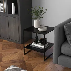 Homcom Nachttisch 40 x 40 x 45 cm Schwarz