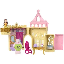 Mattel Disney Princess - Steck- und Stapelschlösser: Belle's Schloss, Spielset mit 8 Teilen