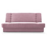 mb-moebel Sofa mit Schlaffunktion und Bettkasten, Kippsofa Klappsofa Schlafsofa Clic-Clack Couch für Wohnzimmer Federkern Sofagarnitur Polstersofa 92x192x85cm - Cyprus (Rosa - Soro 61)