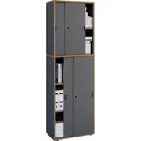 VCM Holz Büroschrank Schiebetüren Salia 5fach