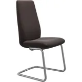 Polsterstuhl STRESSLESS "Laurel", braun (chocolate paloma, chrom glänzend), B:53cm H:105cm T:60cm, Leder PALOMA: PALOMA ist ein durchgefärbtes Semianilin-Möbelleder mit natürlicher Narbung., Stühle, High Back, Größe L, mit Beinen aus Stahl in Chrom glänzend
