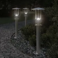 VidaXL Wegeleuchte Silbern 60 cm Edelstahl