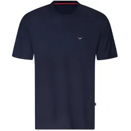 TRIGEMA T-Shirt TRIGEMA "TRIGEMA Classic Tee", Damen, Gr. L, blau (navy), 100% Baumwolle, Basic, Shirts T-Shirt