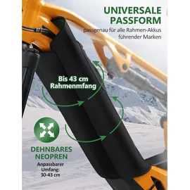 luxuskollektion E Bike Akku Schutzhülle 30-54cm Transportschutz Kälte Schmutz Schwarz