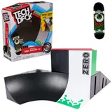Spin Master Tech Deck X-Connect Starter-Set - Bowl Builder 2.0 Rampenset mit authentischem Fingerboard der Marke Zero und Zubehör, ab 6 Jahren