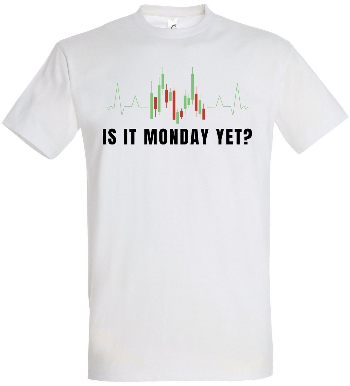 Youth Designz Print-Shirt "Is It Monday Yet?" Herren Shirt mit lustigem Spruch weiß M