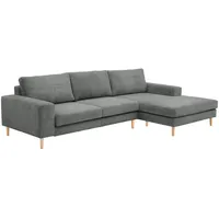 58 aufm Kessel SOFA mit Longchair rechts Kaylynn Cordstoff anthrazit | Gr.: onesize