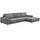 58 aufm Kessel SOFA mit Longchair rechts Kaylynn Cordstoff anthrazit | Gr.: onesize