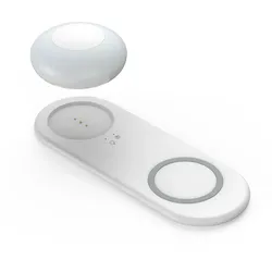 kalb   Smartphone Induktionsladegerät mit abnehmbarer magnetischer Akkuleuchte, dimmbar, Wireless Handyladegerät, Nachtlicht
