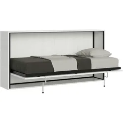 Itamoby Einzelnes horizontales Kando-Bett in weißer Esche Klappbett