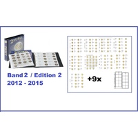 2 Euro Münzalbum Vordruckalbum LINDNER 1118M2 + Vordrucke 2012 - 2015