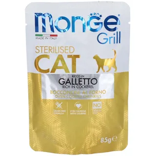 Monge Grill Sterilised Cat Bocconcini Al Forno Ricco In Galletto 85 g