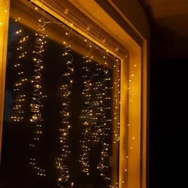 ideoon lights Lichtervorhang LED 3x3 m warmweiß