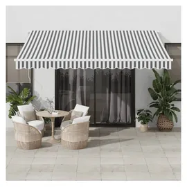 vidaXL Markise Automatisch mit LED Anthrazit & Weiß 400x350 cm