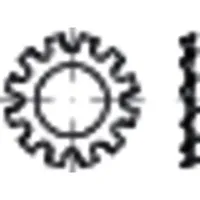 Industrial Quality Supplies DIN 6797 Zahnscheibe, FST galZn A