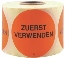 HYGOSTAR Zuerst verwenden Etikett, orange 982525 , 1 Rolle = 500 Stück