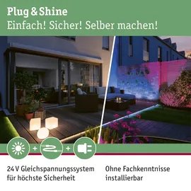 Paulmann Beleuchtungssystem Plug & Shine Solarpanel 41,8 cm spritzwassergeschützt IP44 Anthrazit