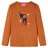 vidaXL Kinder Langarmshirt Hirsch Druck Langarm T-Shirt Jungen Kindershirt Cognac 92 - 92