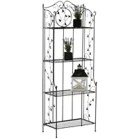 TPFGarden Standregal 60 x 33 x 158 cm Schwarz