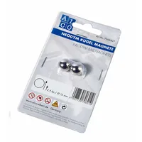 Alco Kugelmagnet Neodoym Ø 13mm silber 2 Stück
