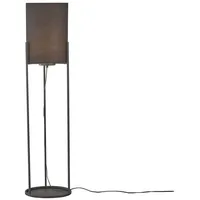 MeineWunschleuchte Kleine Stehlampe Schwarz mit Stoffschirm innen Gold, Höhe