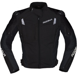 Modeka Lineos Motorrad Textiljacke, schwarz, Größe L für Männer