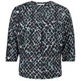 Betty&co Schlupfbluse mit Print Mint/Schwarz S