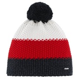 Eisbär Star Pompon Mütze schwarz/rot/weiß