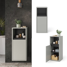 Vicco Midischrank Viola Grau Anthrazit modern 38x80 Badezimmer Schrank Badmöbel Schranktür Schrankfach Ablage Aufbewahrung