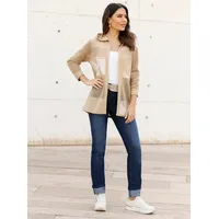 Classic Basics Ajour-Strickjacke in Braun 56