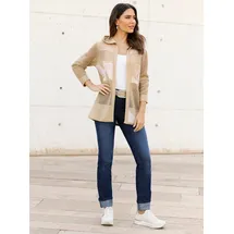 Classic Basics Ajour-Strickjacke in Braun 56
