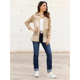 Classic Basics Ajour-Strickjacke in Braun 56