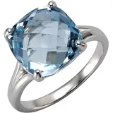 ZEEme Silber 925 rhodiniert mit Blautopas (beh.) 12mm