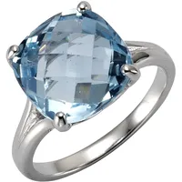 ZEEme Silber 925 rhodiniert mit Blautopas (beh.) 12mm