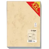 Sigel Großpack Marmorpapier beige, 21x29.7 cm