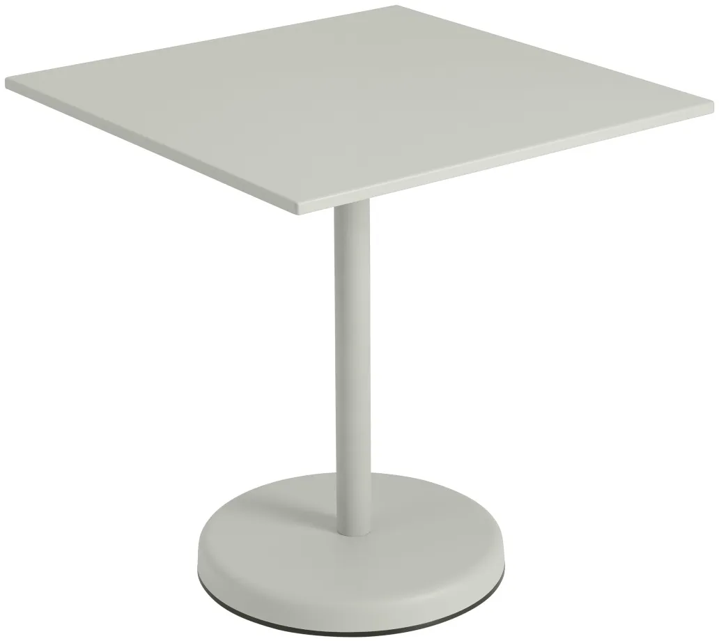 Muuto Linear Steel Tisch, 70 x 70 cm, höhe 73 cm, grau