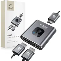 TECH-PROTECT USB-C Hub HDMI 4K 60Hz 2in1 0,5 m Grau