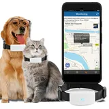 Winnes GPS Tracker für Hunde und Katzen, Geofence-Schutz, APP-Fernüberwachung, Echtzeit-Positionierung, Wasserdichter Alarm, GPS-Halsband für Katzen und Hunde, TK911