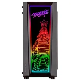 Mars Gaming MC-Art Schwarz, PC Gaming ATX Gehäuse, Doppelt Zeichnbar Gehärtetes Glas, ARGB 12 Mode, 12cm Lüfter, MCART
